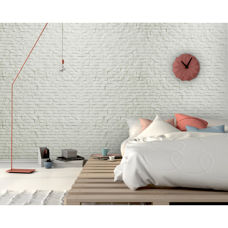 24" x 24" White 3D Textured PVC Wall Panels
