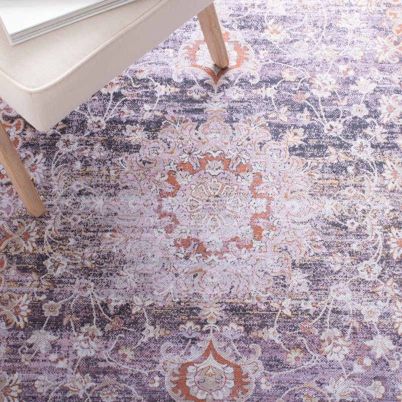 Elegant Gray Rectangular 8' x 10' Viscose Blend Easy-Care Area Rug