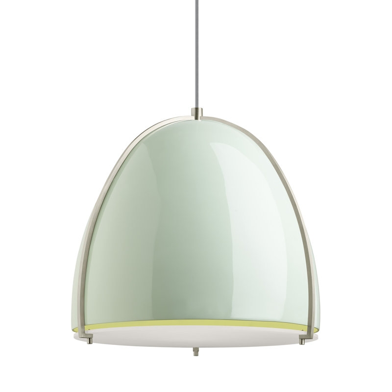 Gloss Black Aluminum LED Dome Pendant Light