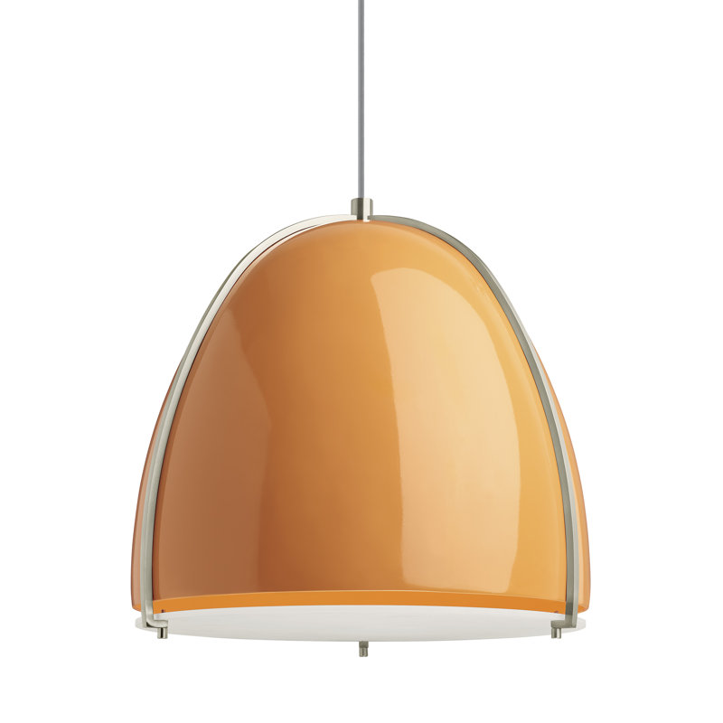 Gloss Black Aluminum LED Dome Pendant Light