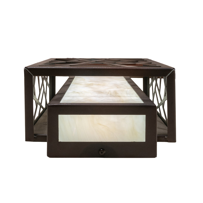 Bronze Geometric LED Wall Sconce with Acrylic Shade