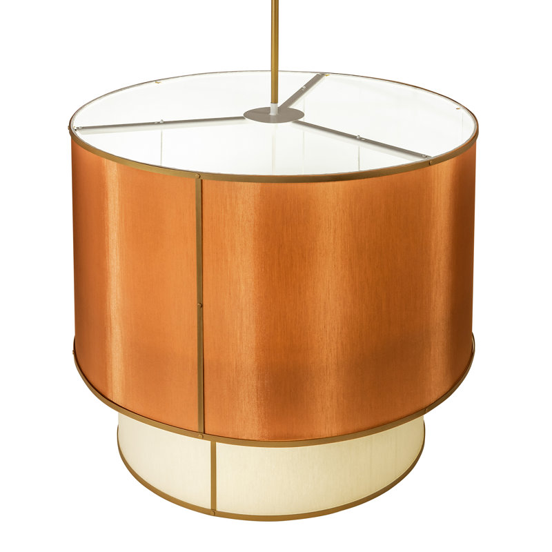 Cilindro 6-Light Gold and White Indoor Pendant