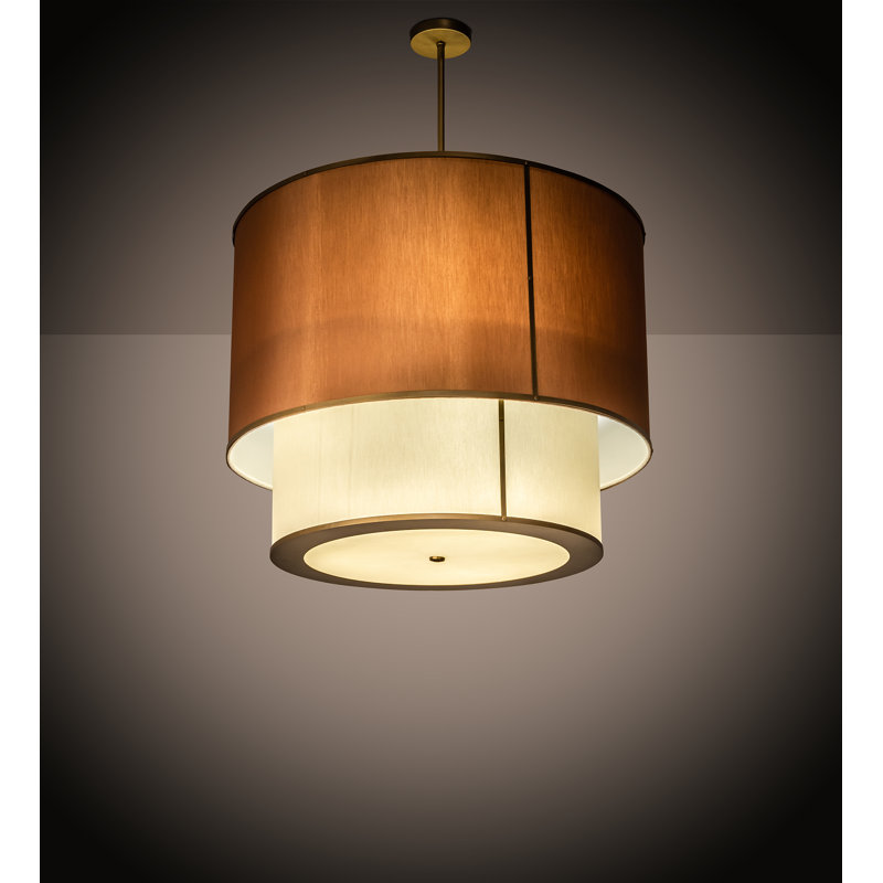 Cilindro 6-Light Gold and White Indoor Pendant