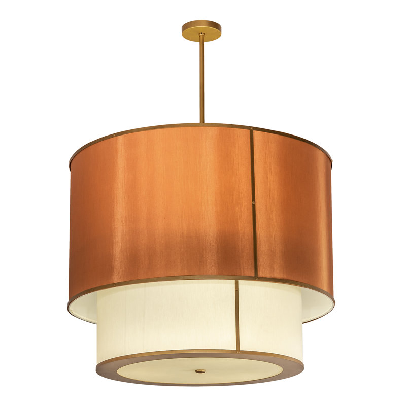 Cilindro 6-Light Gold and White Indoor Pendant