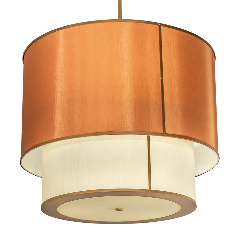Cilindro 6-Light Gold and White Indoor Pendant