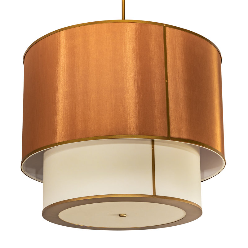 Cilindro 6-Light Gold and White Indoor Pendant