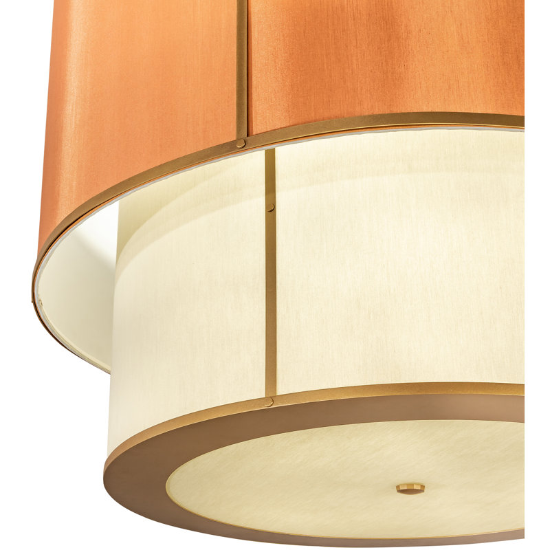 Cilindro 6-Light Gold and White Indoor Pendant