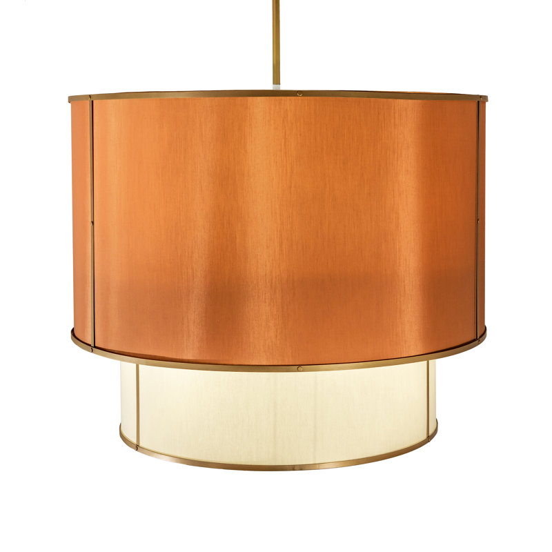 Cilindro 6-Light Gold and White Indoor Pendant