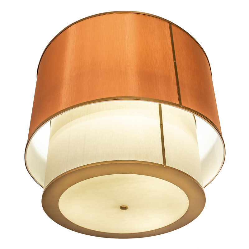 Cilindro 6-Light Gold and White Indoor Pendant