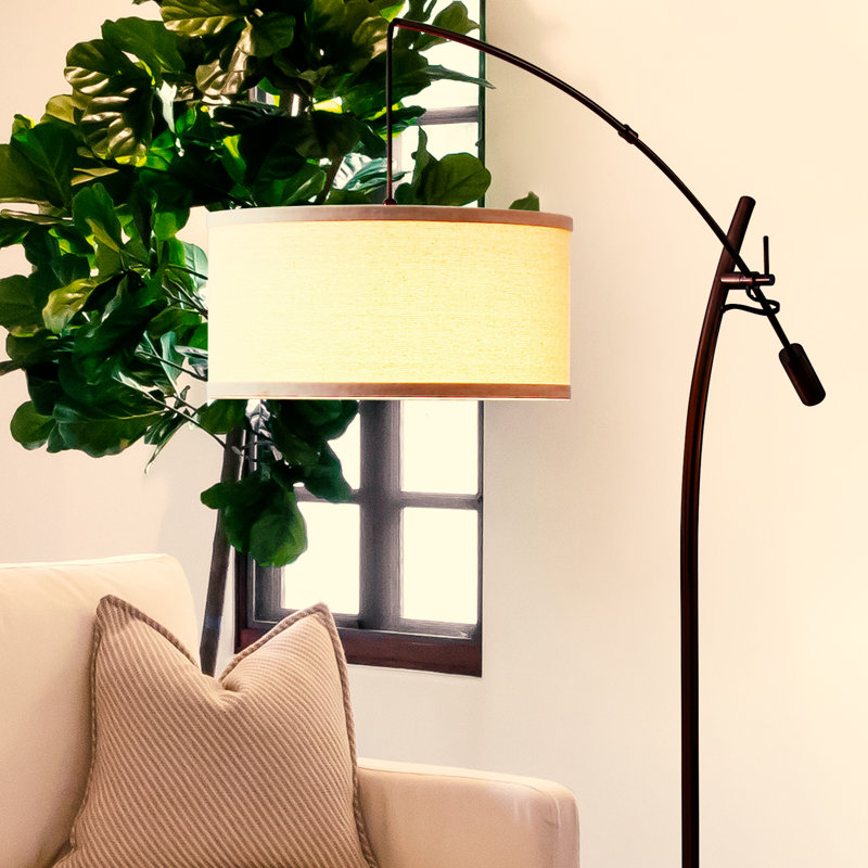 Grayson Bronze Adjustable Arc LED Floor Lamp