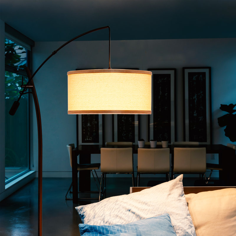 Grayson Bronze Adjustable Arc LED Floor Lamp