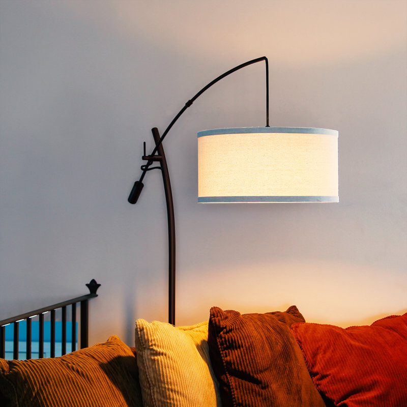 Grayson Bronze Adjustable Arc LED Floor Lamp