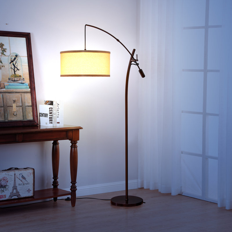 Grayson Bronze Adjustable Arc LED Floor Lamp