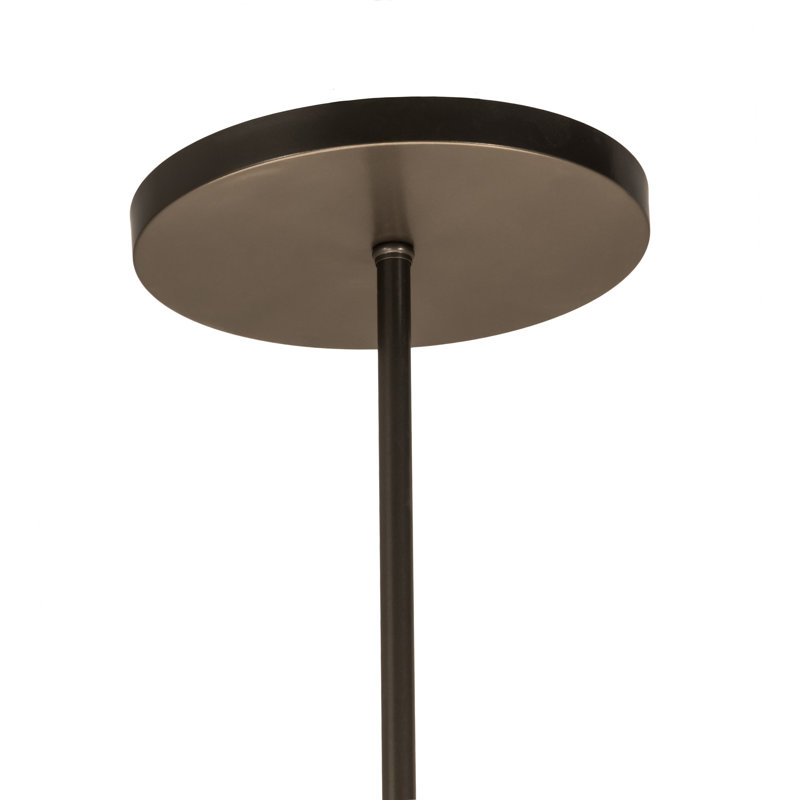 Bronze and Cream 48'' Drum Pendant Light with LED
