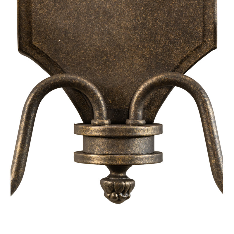 Paquita Black Steel Gothic-Inspired 2-Light Wall Sconce