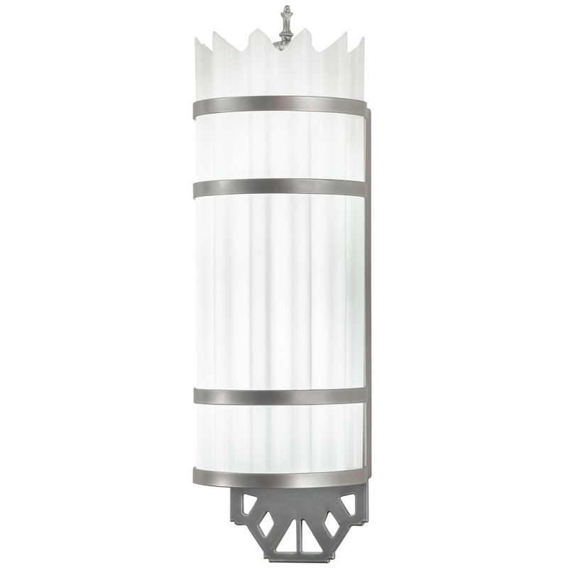 Nickel and White Acrylic LED Wall Sconce