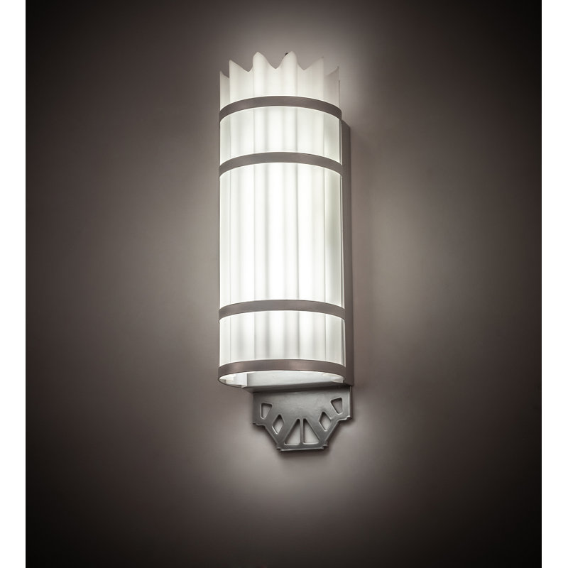 Nickel and White Acrylic LED Wall Sconce