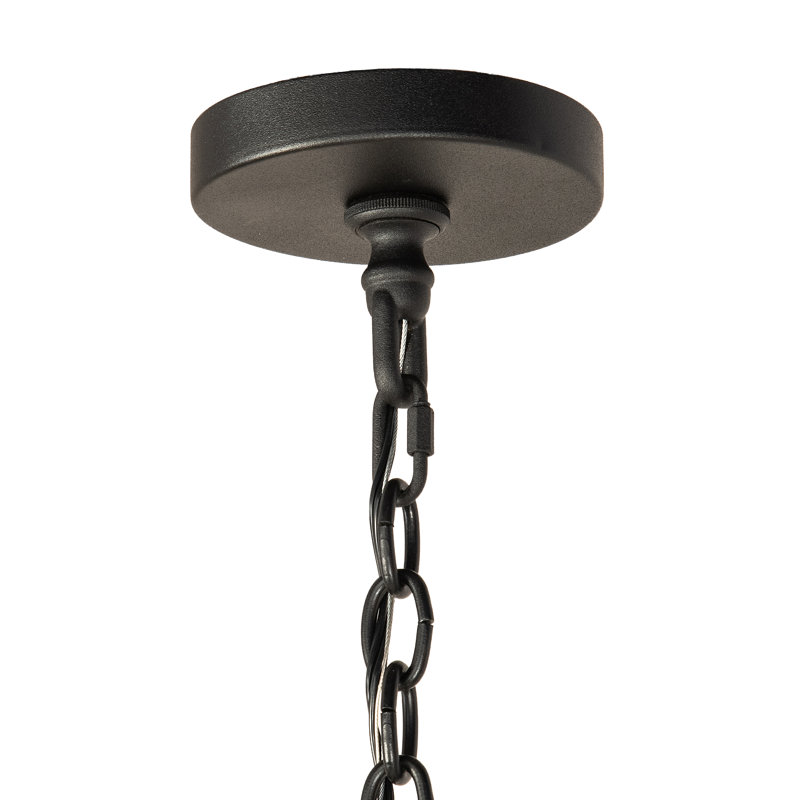 Storybook Cottage Black Crystal 6-Light Chandelier