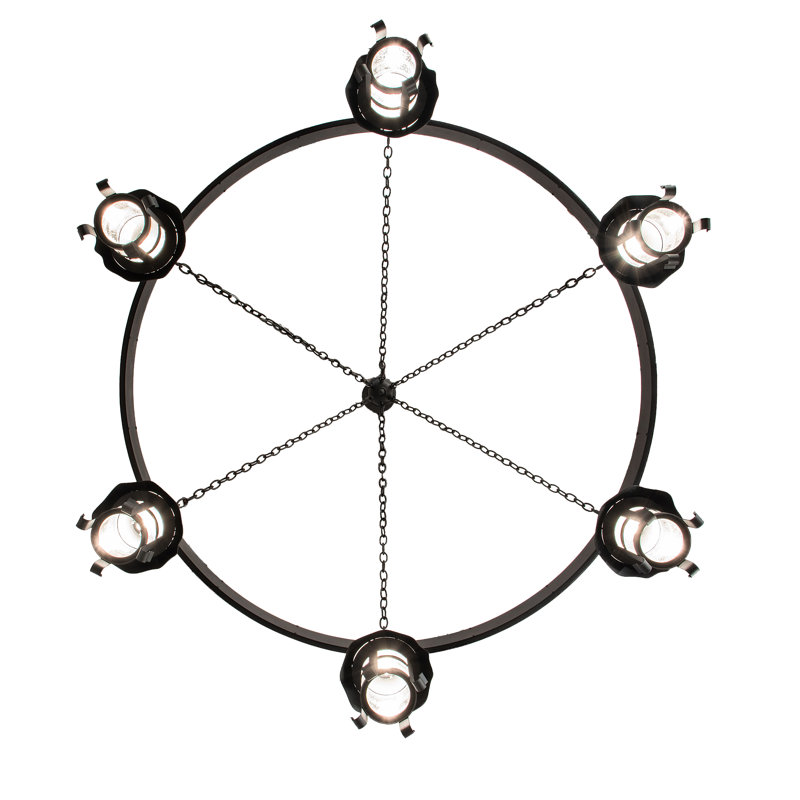 Storybook Cottage Black Crystal 6-Light Chandelier