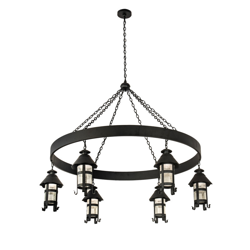 Storybook Cottage Black Crystal 6-Light Chandelier
