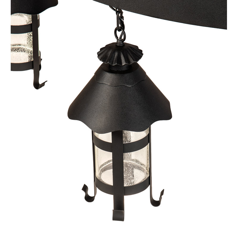 Storybook Cottage Black Crystal 6-Light Chandelier