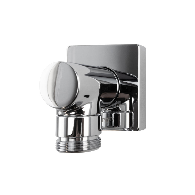 Square Polished Chrome Wall Mount Handshower Outlet