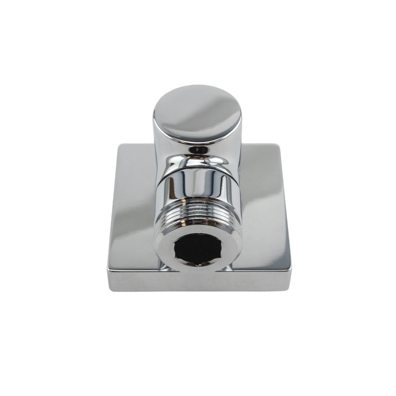 Square Polished Chrome Wall Mount Handshower Outlet