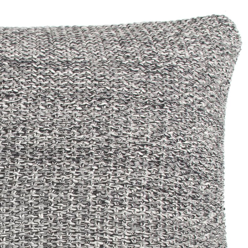 Charcoal Cotton Square Throw Pillow with Removable Insert