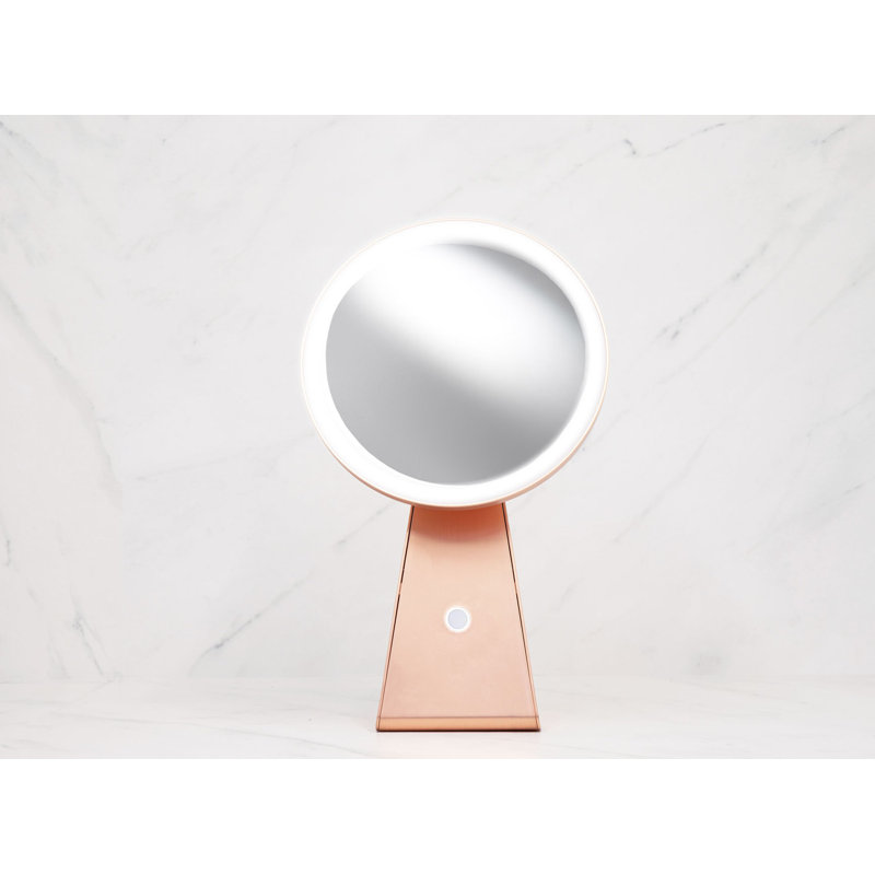 Rose Gold 8'' LED Magnifying Countertop Makeup Mirror