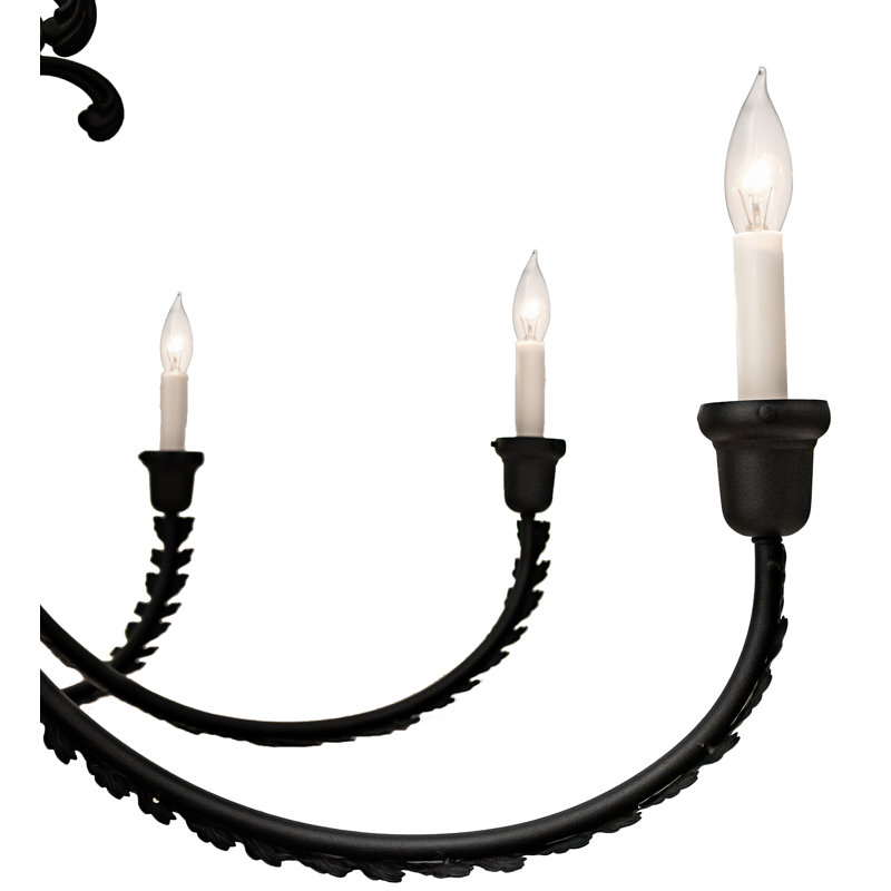 Columnae Black 8-Light Indoor/Outdoor LED Semi-Flush Mount