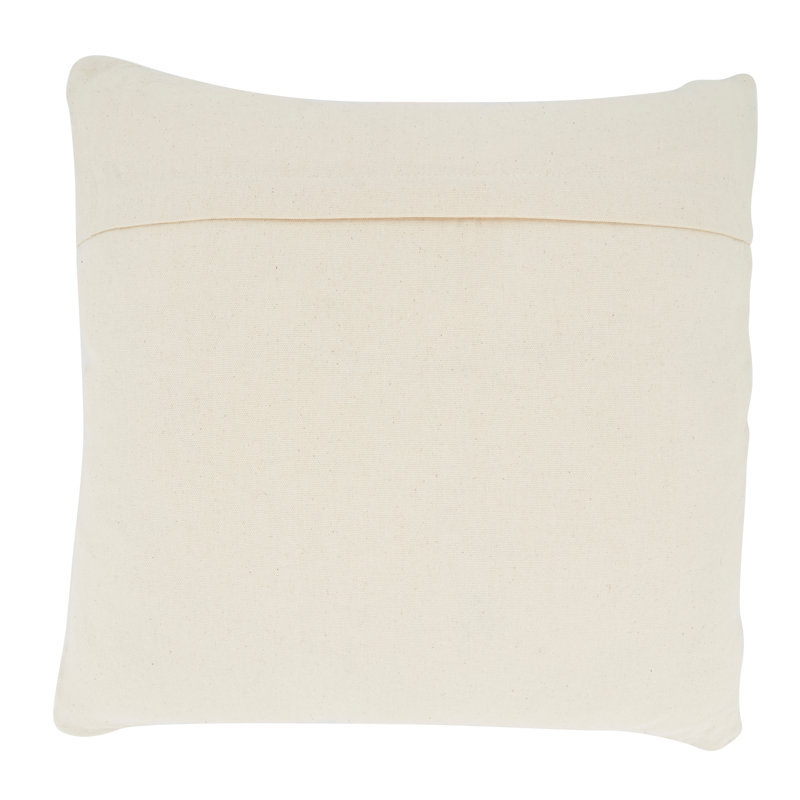 Natural Multi-Textured Moroccan Cotton Square Throw Pillow