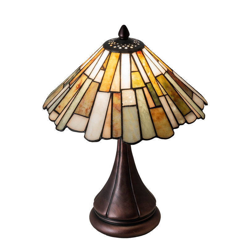 Jadestone Mosaic 17" Accent Lamp with Mahogany Bronze Finish