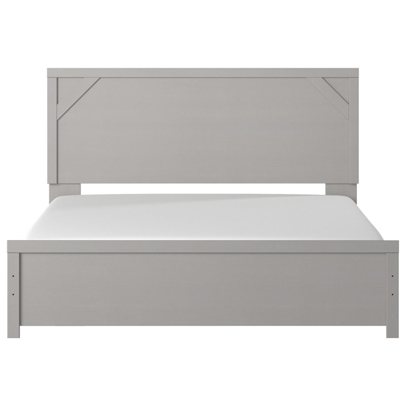 Cottonburg King Panel Bed with Light Gray Headboard
