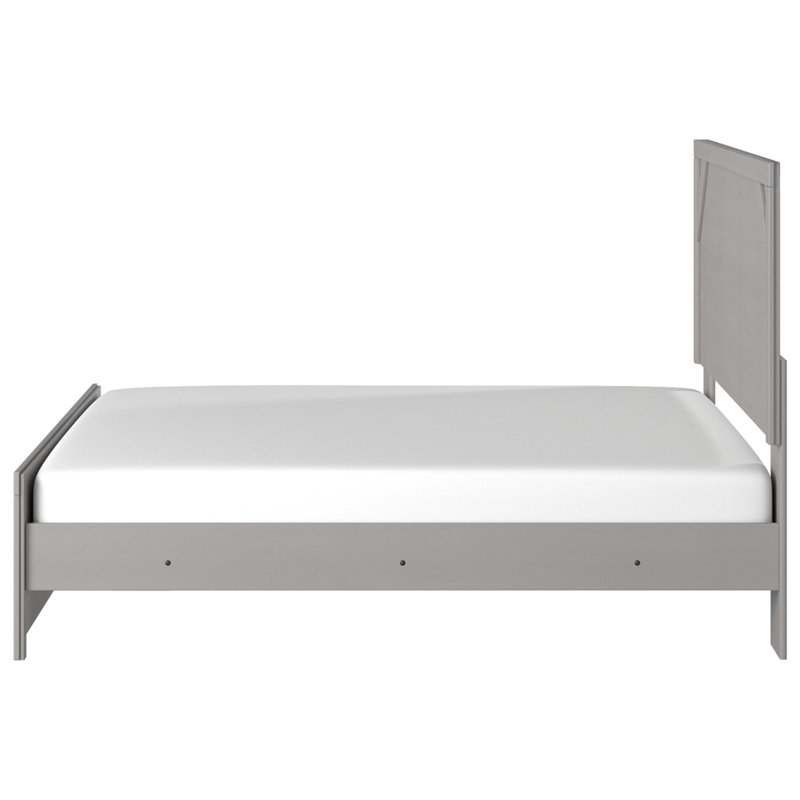 Cottonburg King Panel Bed with Light Gray Headboard