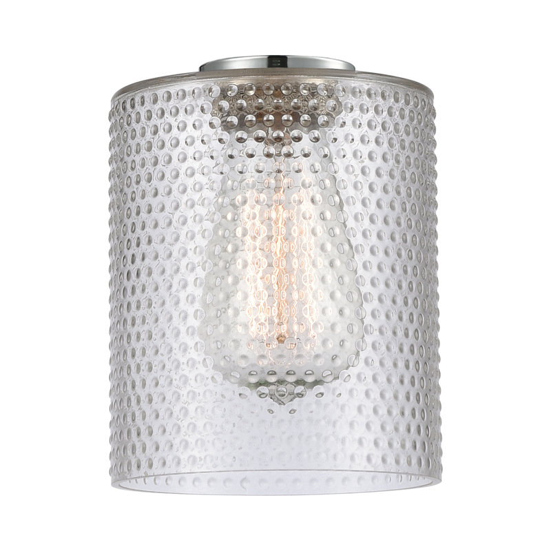 Cobbleskill 8" Drum Glass Pendant Light