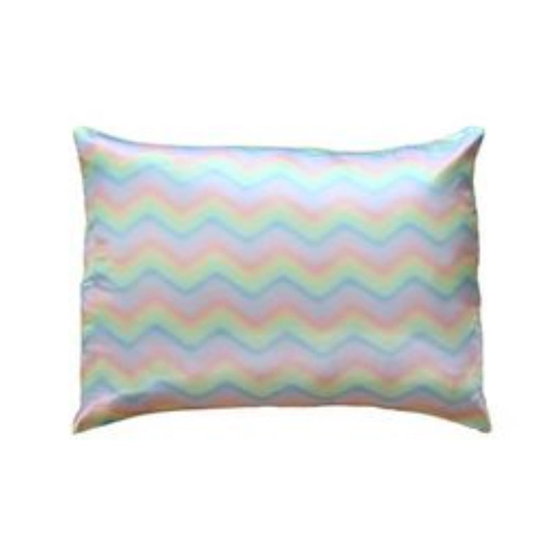 Aqua Satin and Cotton Standard Pillowcase Set