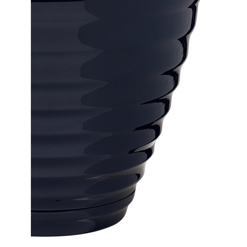 Navy Beehive-Style 16'' Resin Outdoor Planter