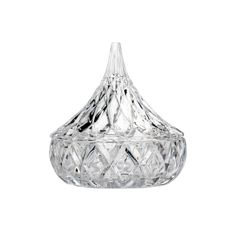 Clear Glass Diamond Hershey's Kiss Candy Jar