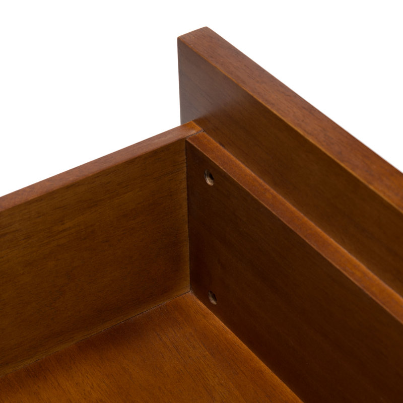 Fitz Walnut Finish King Storage Bed with 2 Drawers