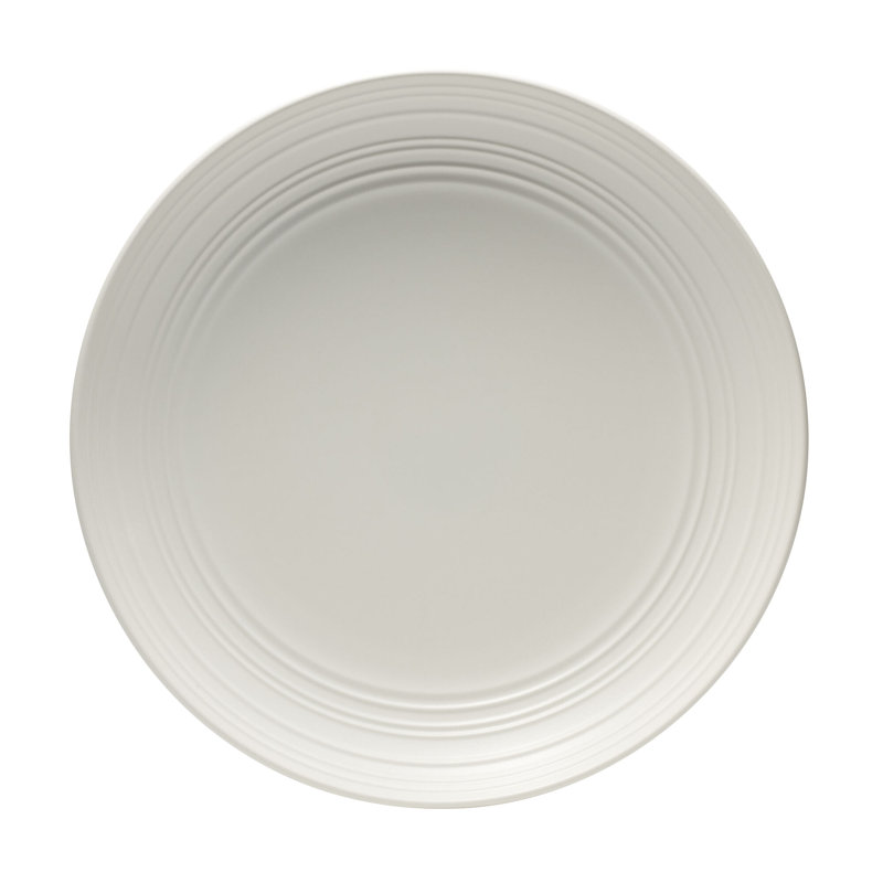 White Ceramic Coupe Dinnerware Set for One