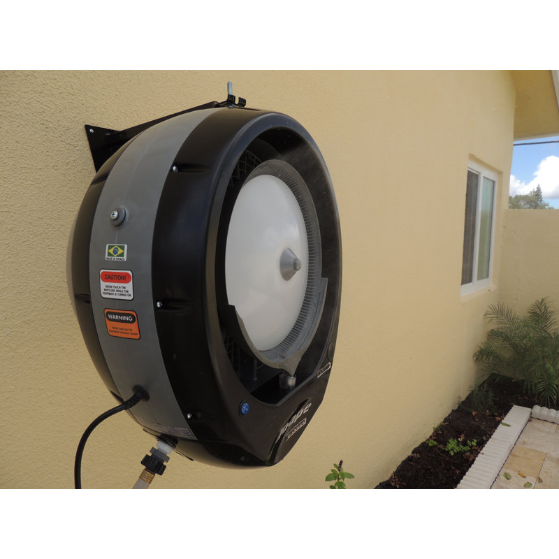 EcoJet Hurricane 660 30" High Velocity Wall Mount Misting Fan, Black