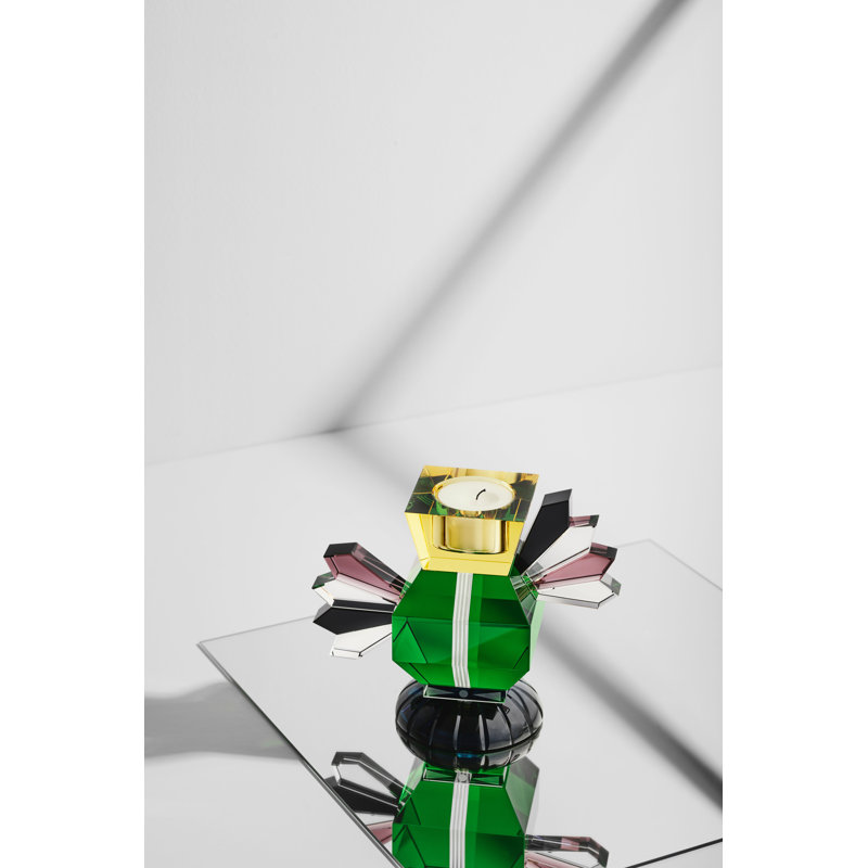Elegant Hand-Cut Crystal Tealight Candle Holder
