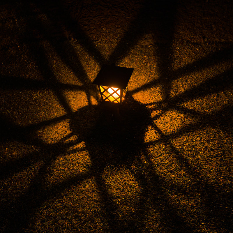 16" Tall Black Solar Powered LED Pathway Light Set