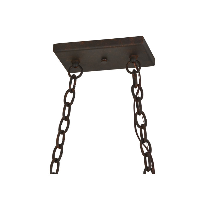 Handforged Cajun Spice Metal Oval Chandelier Pot Rack