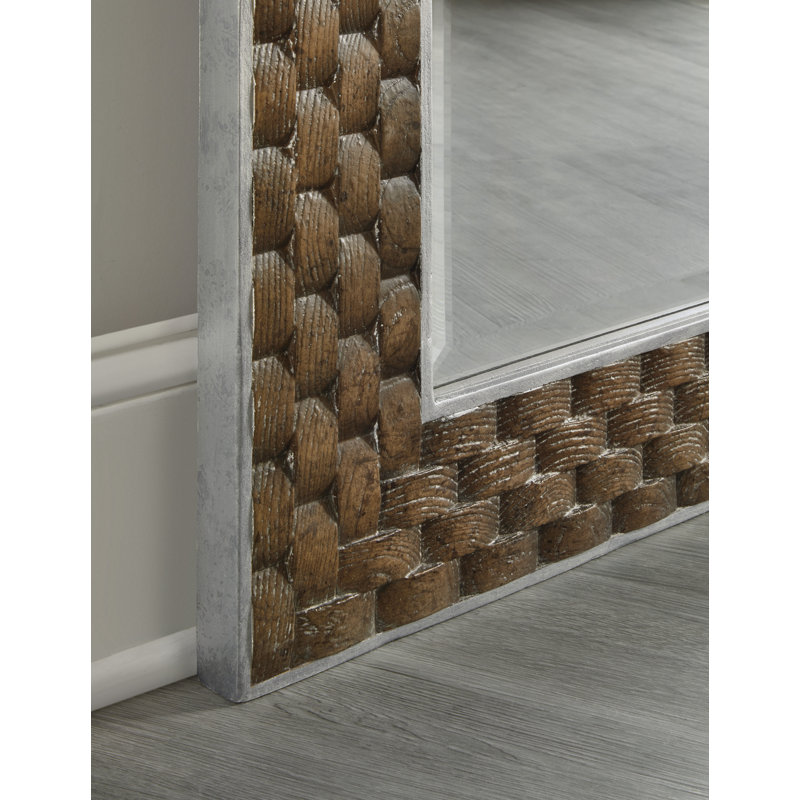 Leyton Brown Wood Full Length Rectangular Mirror