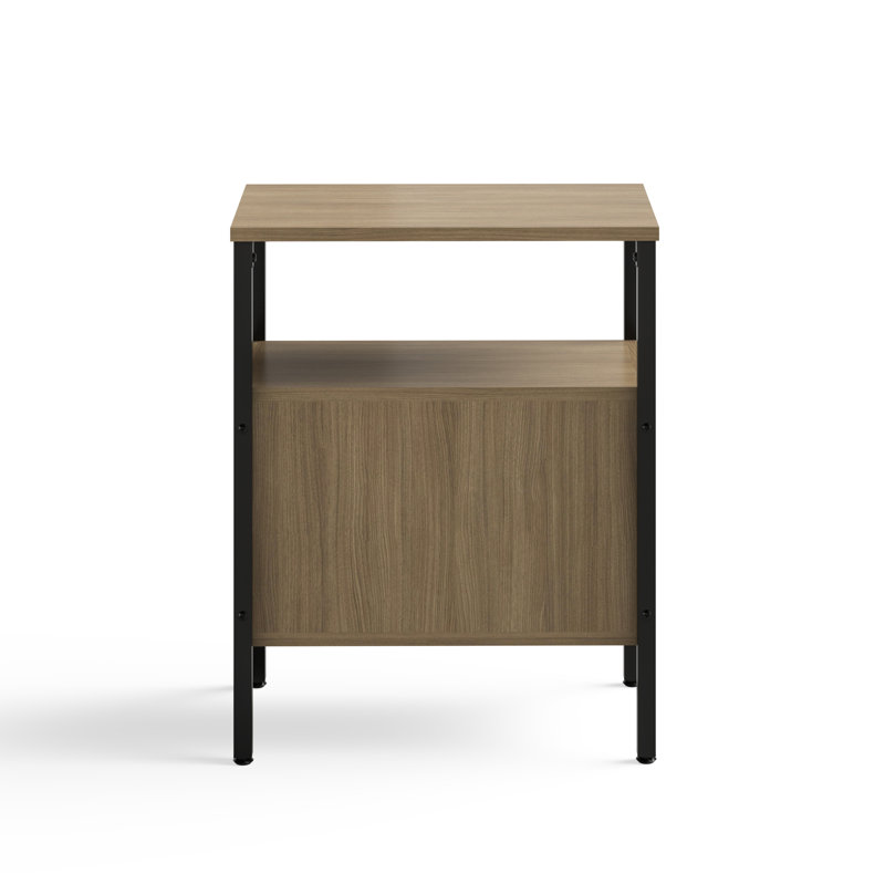 Neowalnut Laminate 23.5'' Home Office Storage Unit with Steel Legs