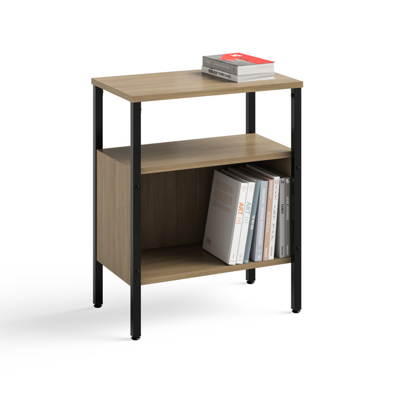 Neowalnut Laminate 23.5'' Home Office Storage Unit with Steel Legs
