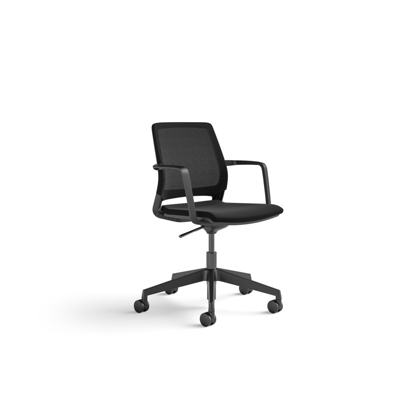Medina Black Mesh Breathable Swivel Conference Chair
