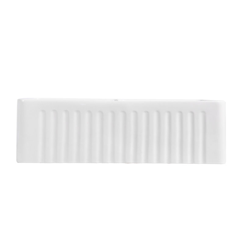 Cremona 33'' White Fireclay Double Bowl Farmhouse Sink