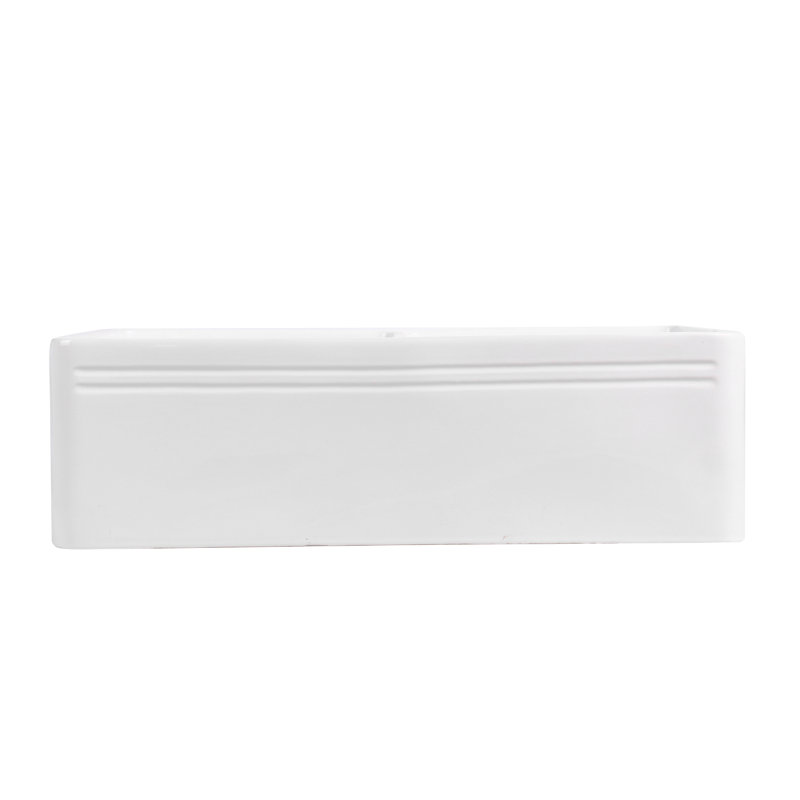 Cremona 33'' White Fireclay Double Bowl Farmhouse Sink
